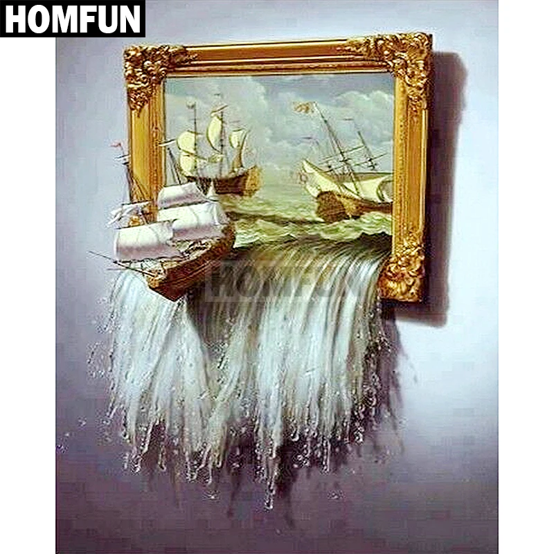 Алмазная живопись HOMFUN A02183 картина сделай сам из квадратных/круглых страз вышивка