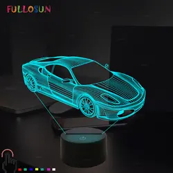 Новинка бойфренды подарок 3D автомобиль, настольная лампа светодио дный настольная лампа вечерние украшения Ночник детская игрушка подарок