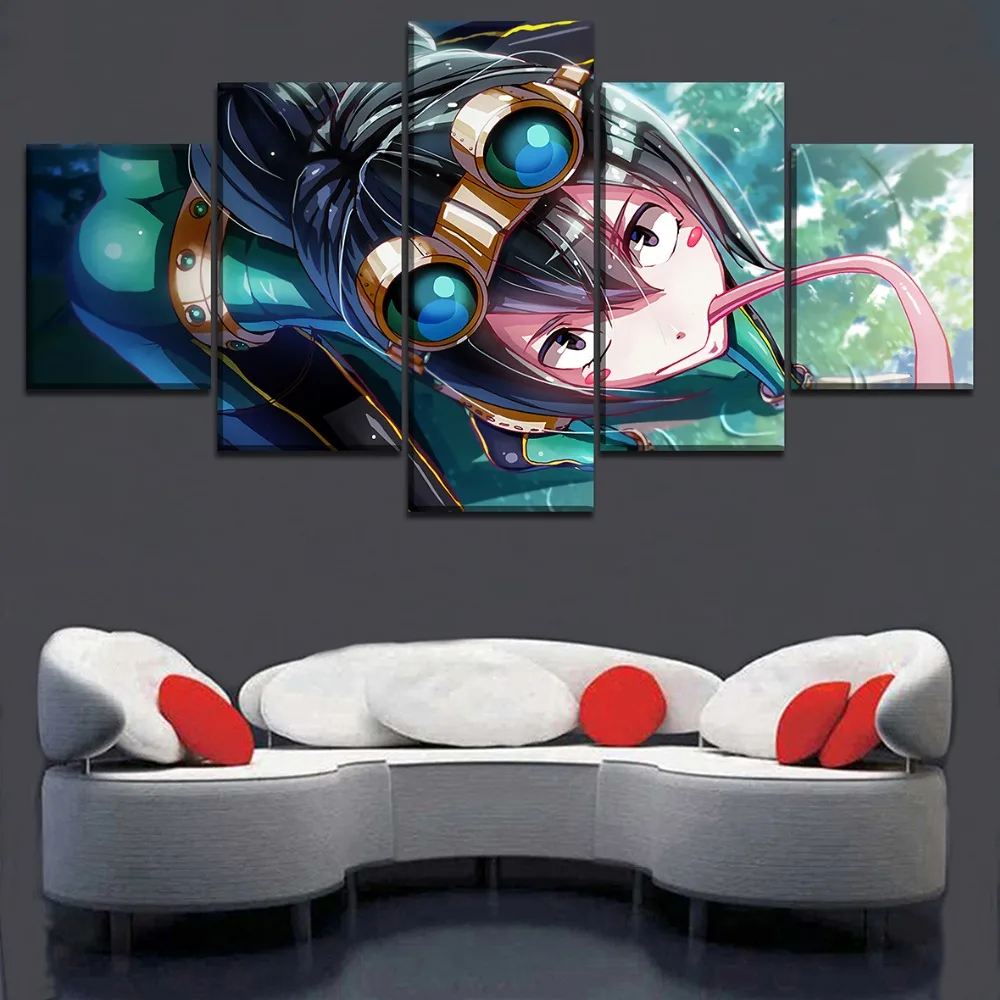 

Canvas Poster Home Decor Girls Room Wall Art Framework 5 Pieces Animation My Hero Academia Girls Painting Print Modular Picture