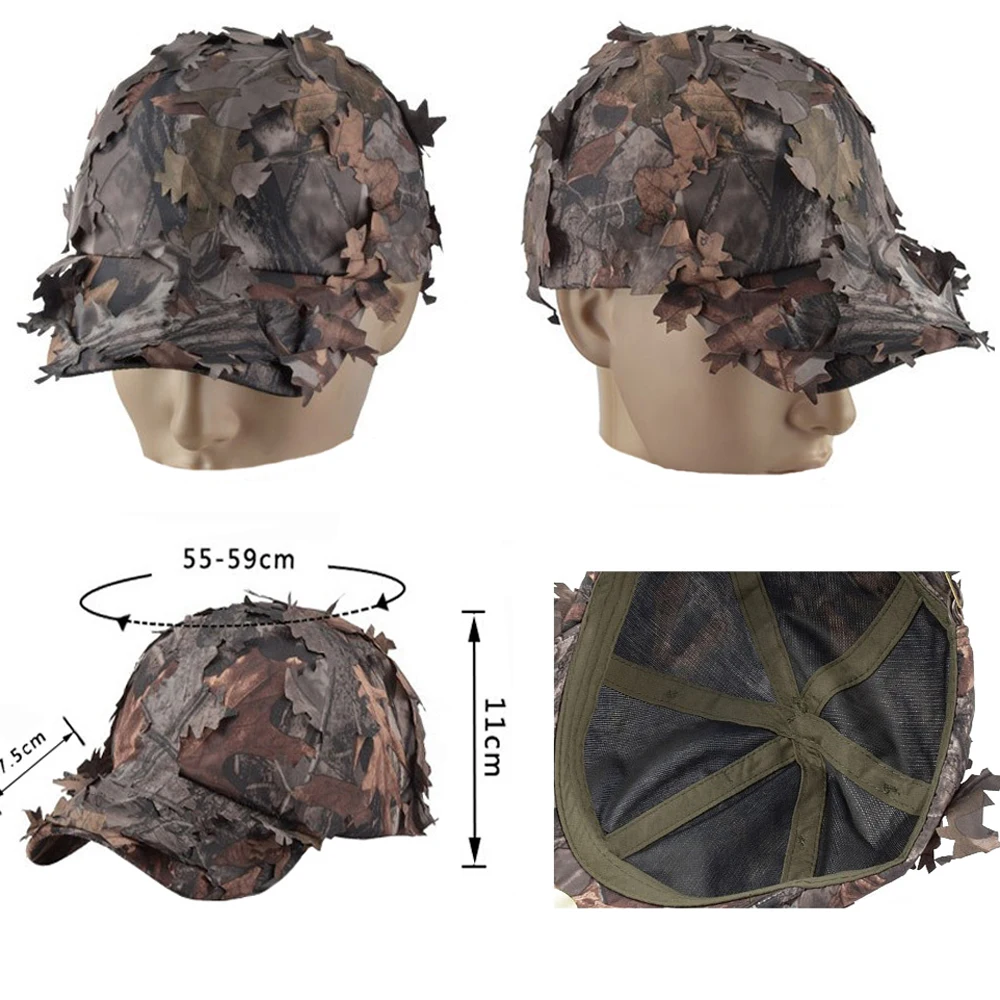 

NEW CS 3D Camouflage cap Tactical Yowie sniper Bionic ghillie suit Camouflage Hunting airsoft Clothing hat