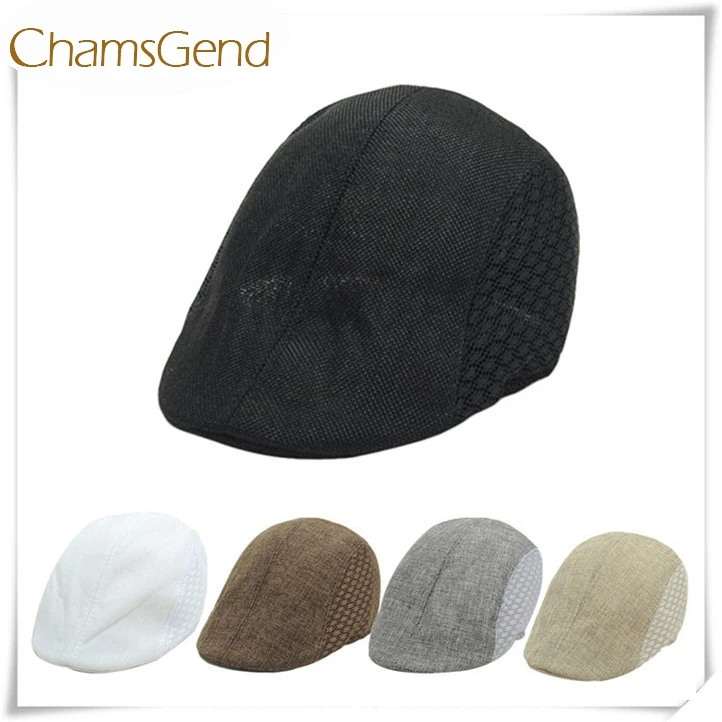 

Chamsgend Newly Design High Quality Mens Women Vintage Beret Cap Newsboy Flax Sunscreen Hat June18 Drop Shipping