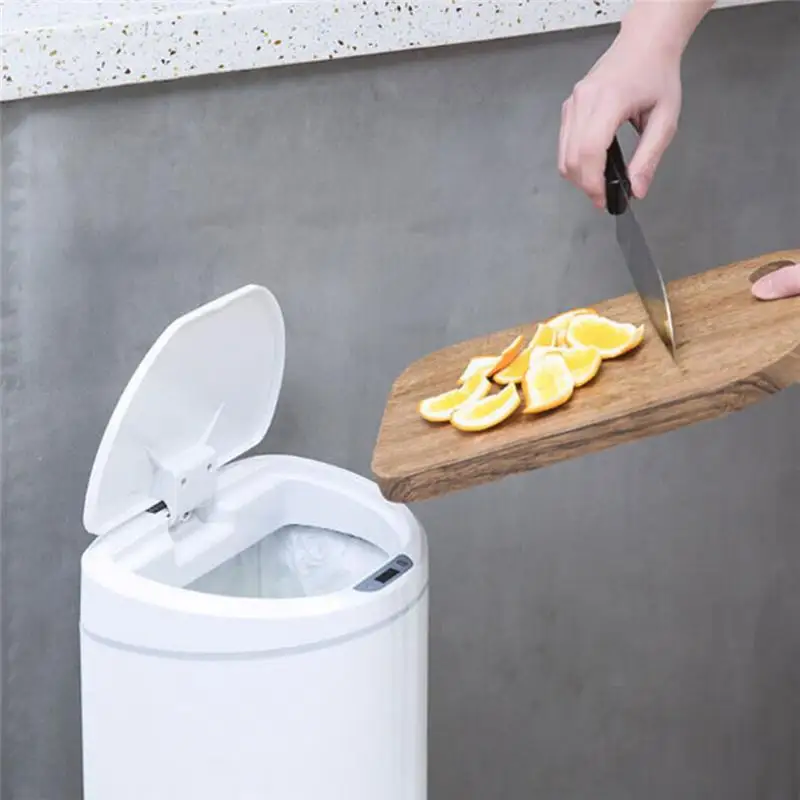 Youpin NINESTARS 8L Smart Inductive Trash Can Home Smart Trash Can No Touch Trash Can Garbage Kit White Bass Opening And Closing