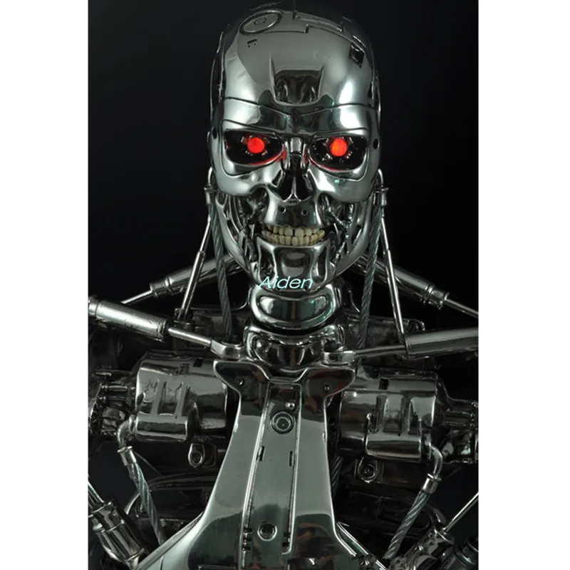 Statue De Terminator T800 De 18 Pouces Buste Tete De Crane Portrait Pf Avec Lumiere Led Figurine D Action Gk Jouet Modele De Collection 46cm B999 Aliexpress