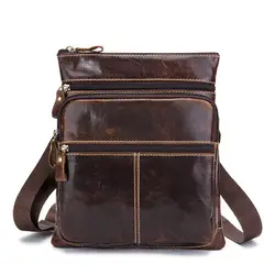 YISHEN Винтаж из натуральной яловой кожи Для мужчин Кроссбоди сумки Повседневное одноцветное мужской сумка дорожная Small Flap Bag MLT8843