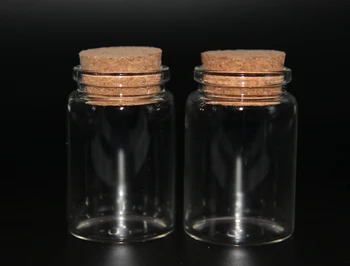 

100pcs 47*70mm Glass Bottle With Corks Large Glass Jars Gift Bottles Factory Wholesale Wedding Decor Wish Gift Jars Containers