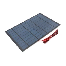 9 в 10 ватт с 200 см удлинительным кабелем панели солнечных батарей поликристаллический кремний DIY модуль зарядного устройства для аккумуляторов мини солнечная батарея провод игрушка