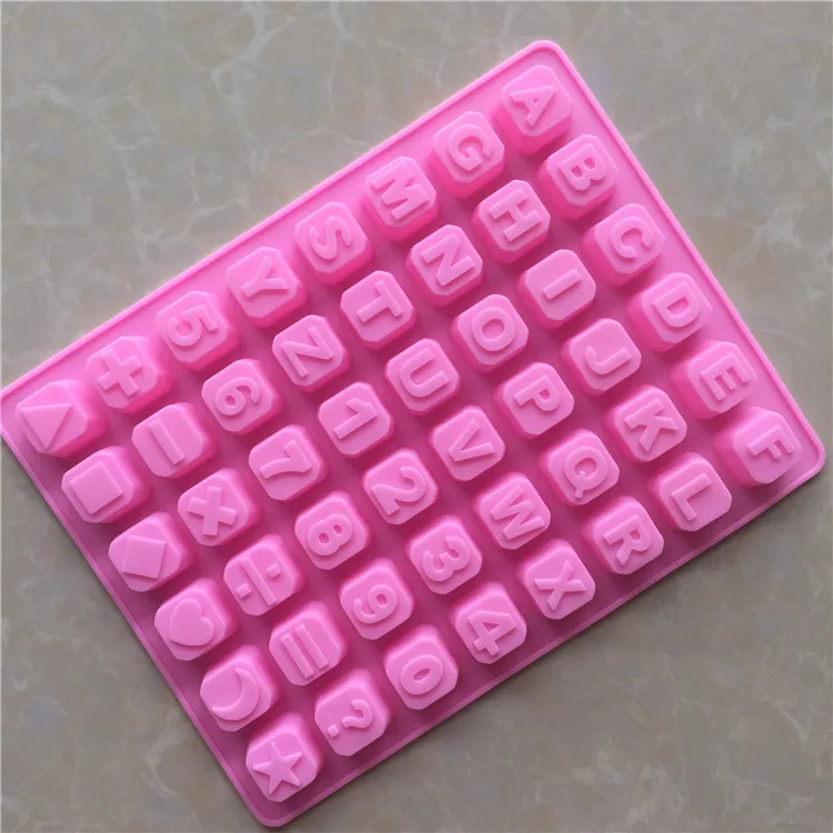 

star-shaped English alphabet silicone chocolate manual DIY ice lattice digital manual soap mold
