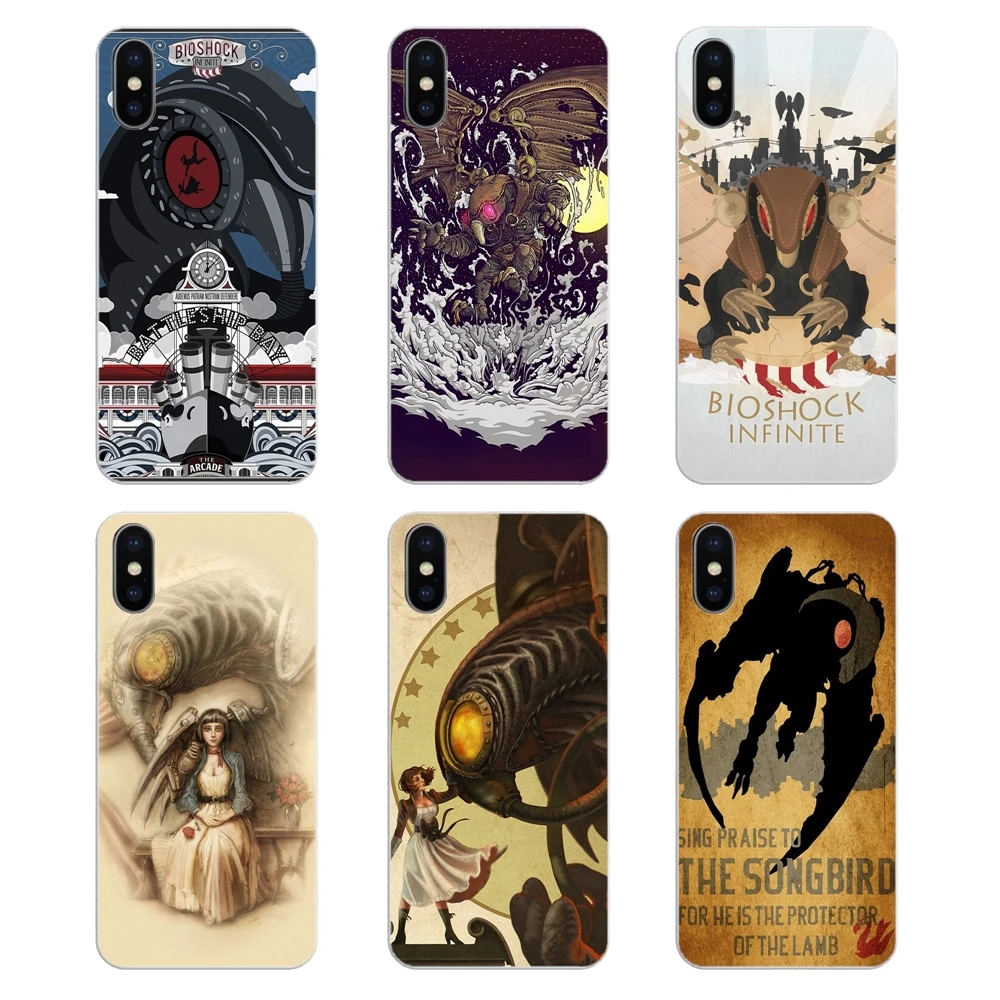 Soft TPU Covers For Samsung Galaxy S2 S3 S4 S5 MINI S6 S7 edge S8 S9 Plus Note 2 3 4 5 8 Coque Fundas Bioshock infinite songbird |