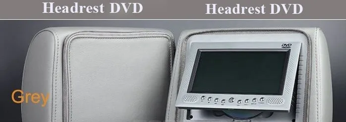 Excellent one pair 2X 7"inch car headrest DVD player,with zipper cover, USB/SD,32 bit wireless Game,IR,FM,for car,3 color optional 5