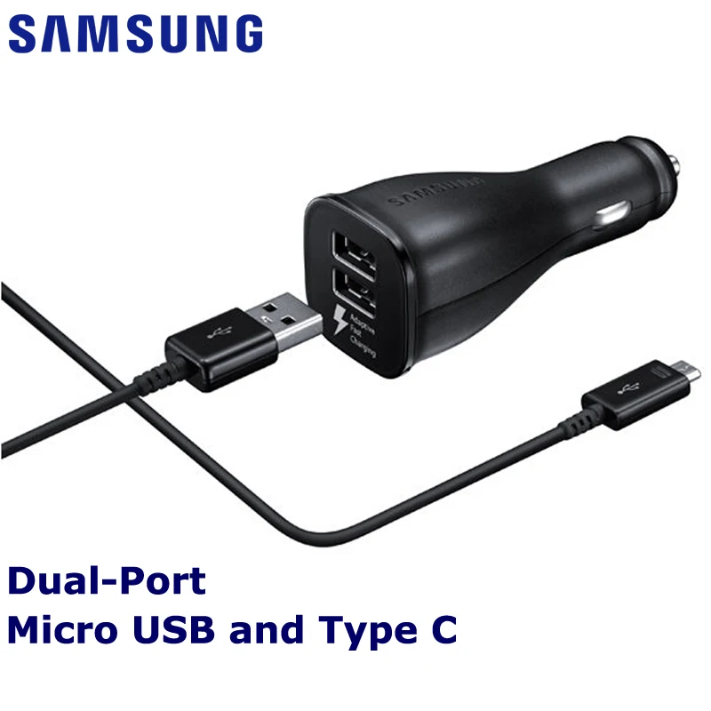 

SAMSUNG Original Quick Charge Car Charger for Samsung GALAXY S8 Plus S7 S6 G9200 W2017 C5 C9 Note 4 N9100 S9 S9plus C7 EP-LN920