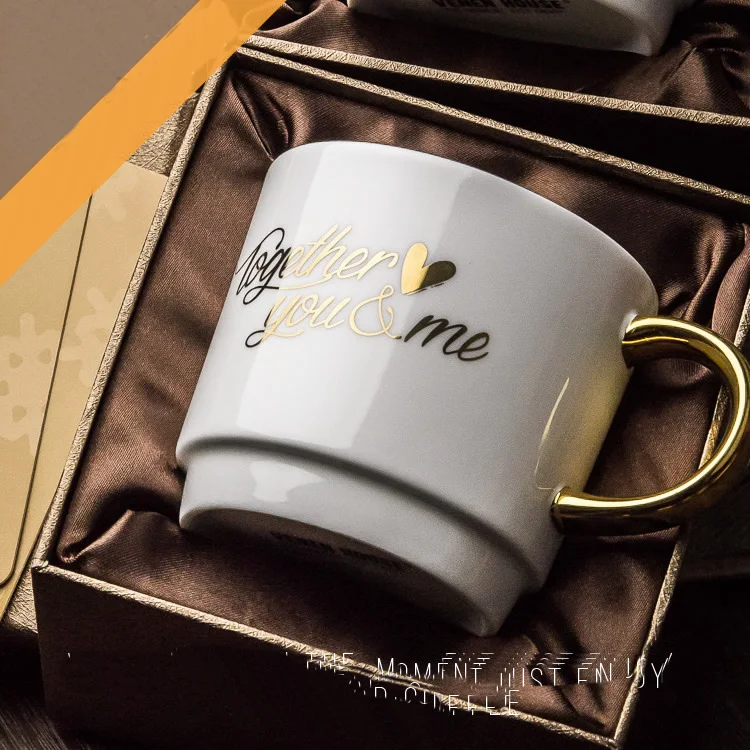 Royal Classic Love Ceramic Cup Personalized Mug 420ml Gold silver high