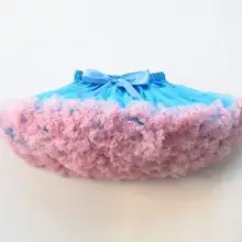 Многослойная атласная Тюлевая юбка-пачка для маленьких девочек, миниатюрная юбка для танцев, костюм