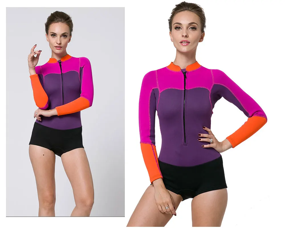 2-Wetsuit-Wet-Suits-2mm-Front-Zipper-Womens-Wetsuits-Sexy-Design