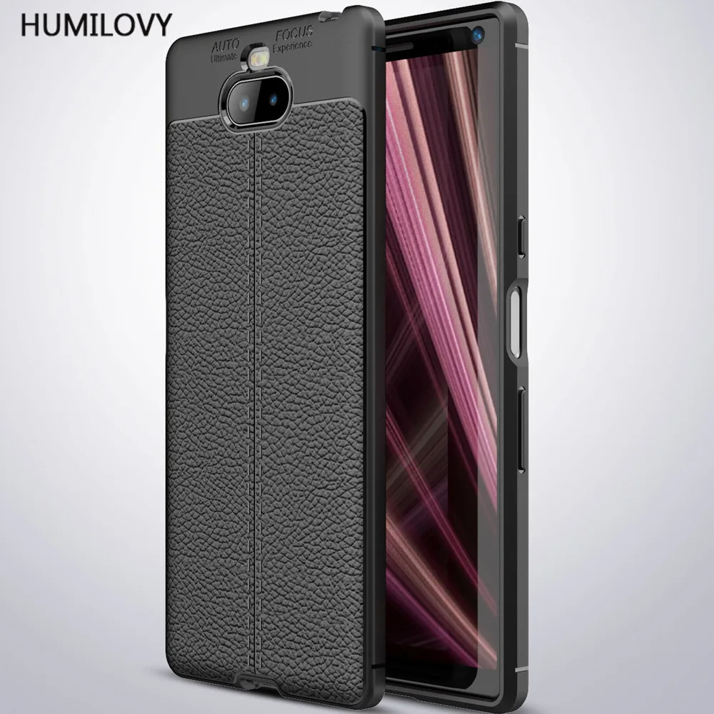Для Sony Xperia 10 чехол из искусственной кожи Мягкий ТПУ силиконовый для Fundas Plus I3113 I4113