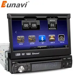 Eunavi Одноместный 1 дин Авторадио, dvd-плеера AMP радио Автомобильный GPS DVD Камера эквалайзер в палубу головного устройства CD Sub автомобильный