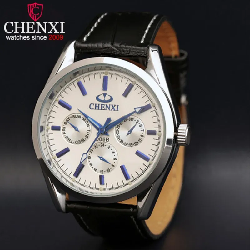 

CHENXI Watch For Man Luxury Brand Design Men Leather Wristwatch Stainless Steel Case For Business Gent Sport Watch PENGNATATE