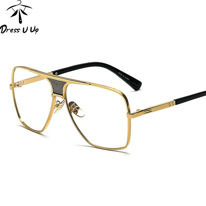 Dressuup High Quality Glasses Frame Men Women Square Optical Eyeglasses Mens Clear Lens