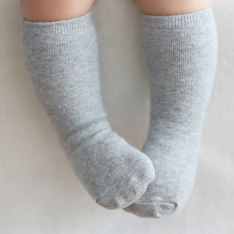 Hot Kids Knee Sock Fashion White Black Color Cotton Sport Style Socks