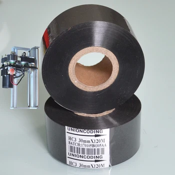 

Black Width 25mm length 100m coding foil ribbon for packing bags