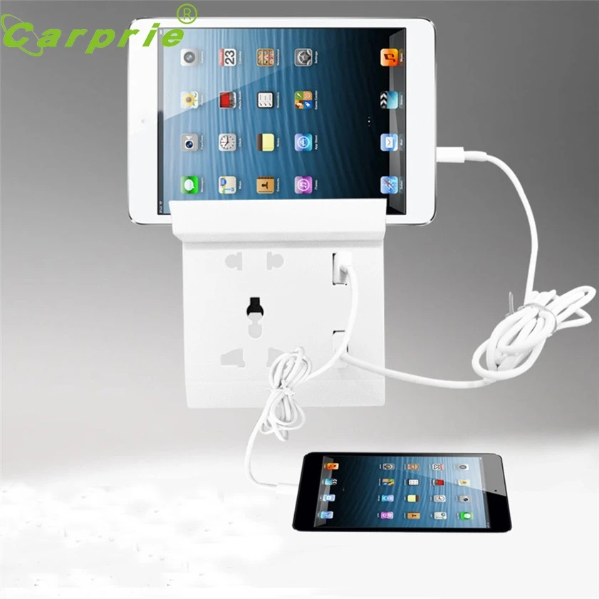 

CARPRIE 2017 Super Dual USB Port Electric Wall Socket Charger Dock AC Power Receptacle Outlets Phones Cradle