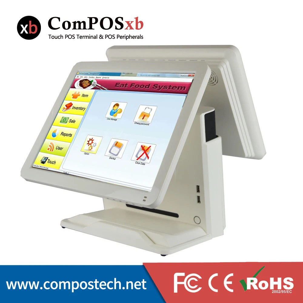 

15" i5 Dual Screen with MSR touch pos all in one pc Easy operation and quick response POS1618D