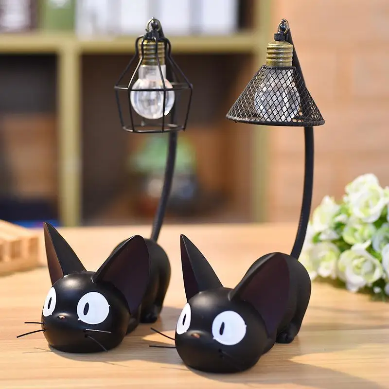 Litake аниме студия Ghibli Миядзаки Хаяо JiJi cat ночник для детей полимерное украшение для дома Светодиодная лампа детский мультяшный светильник