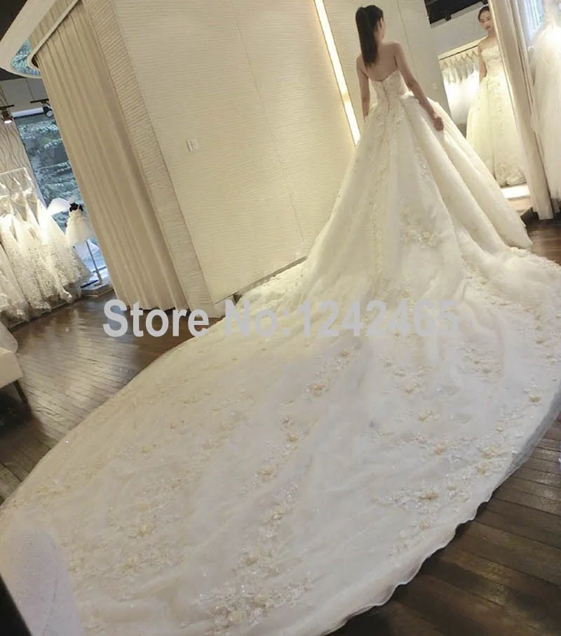 dress with extra long train