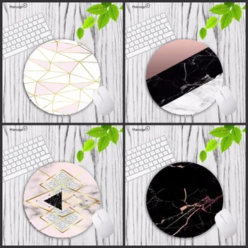 

Mairuige Design Black And White Modern Unique Desktop Pad Mousepads Computer Animation Round Gaming Speed Mouse Mat Mice Pad