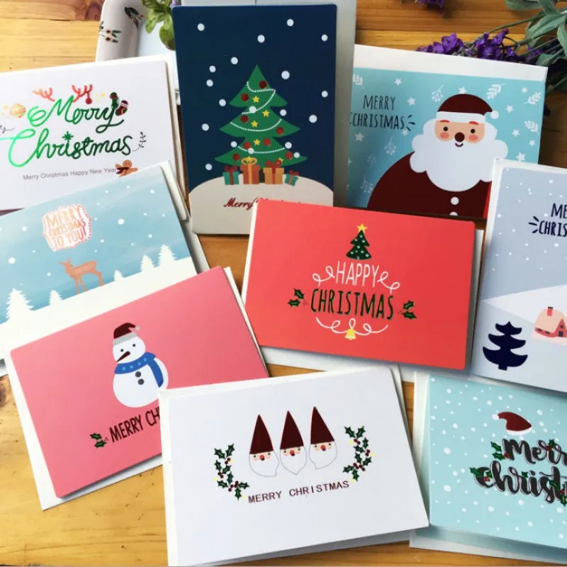 aliexpress com buy 9 pcs merry christmas card santa elk folding message card with envelope aliexpress com buy 9 pcs merry christmas card santa elk folding message card with envelope