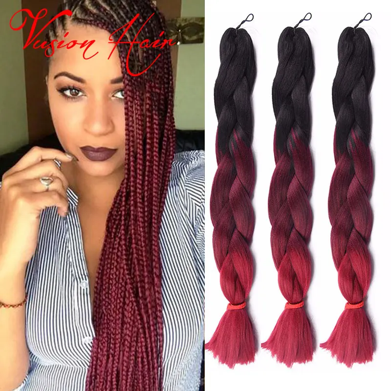 Marley Braids Hair Xpressions Ombre Kanekalon Braiding Hair 24 100g 