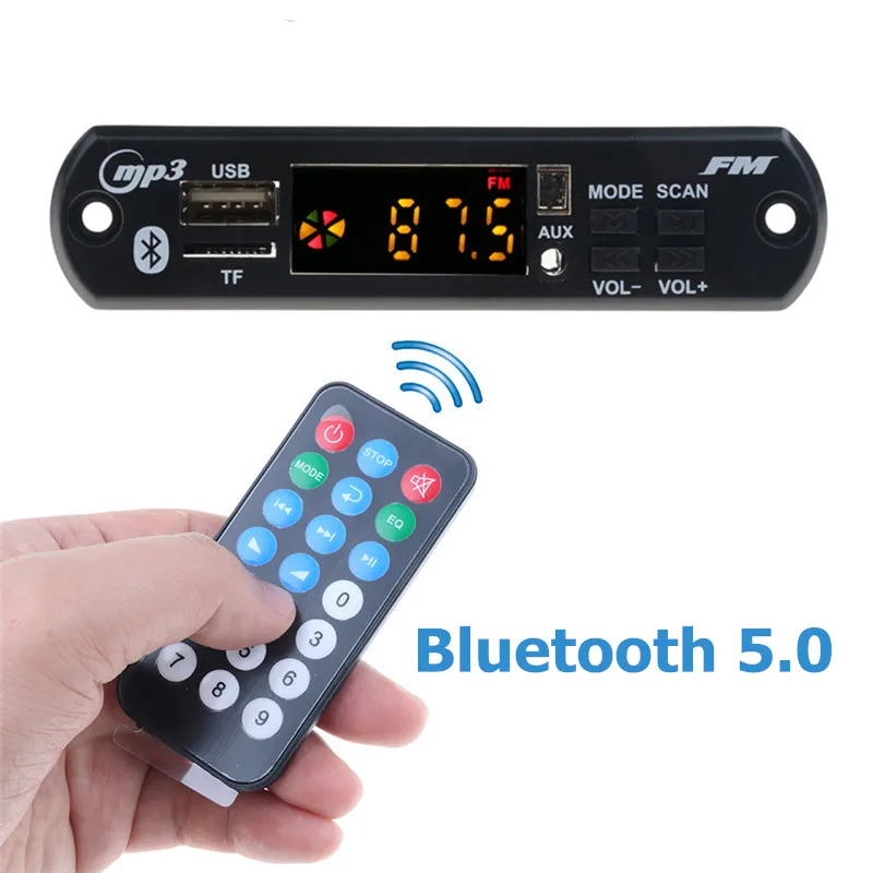 USB 3 5 мм AUX Bluetooth FM радио V5.0 беспроводной приемник MP3 плеер в 12 В декодер плата