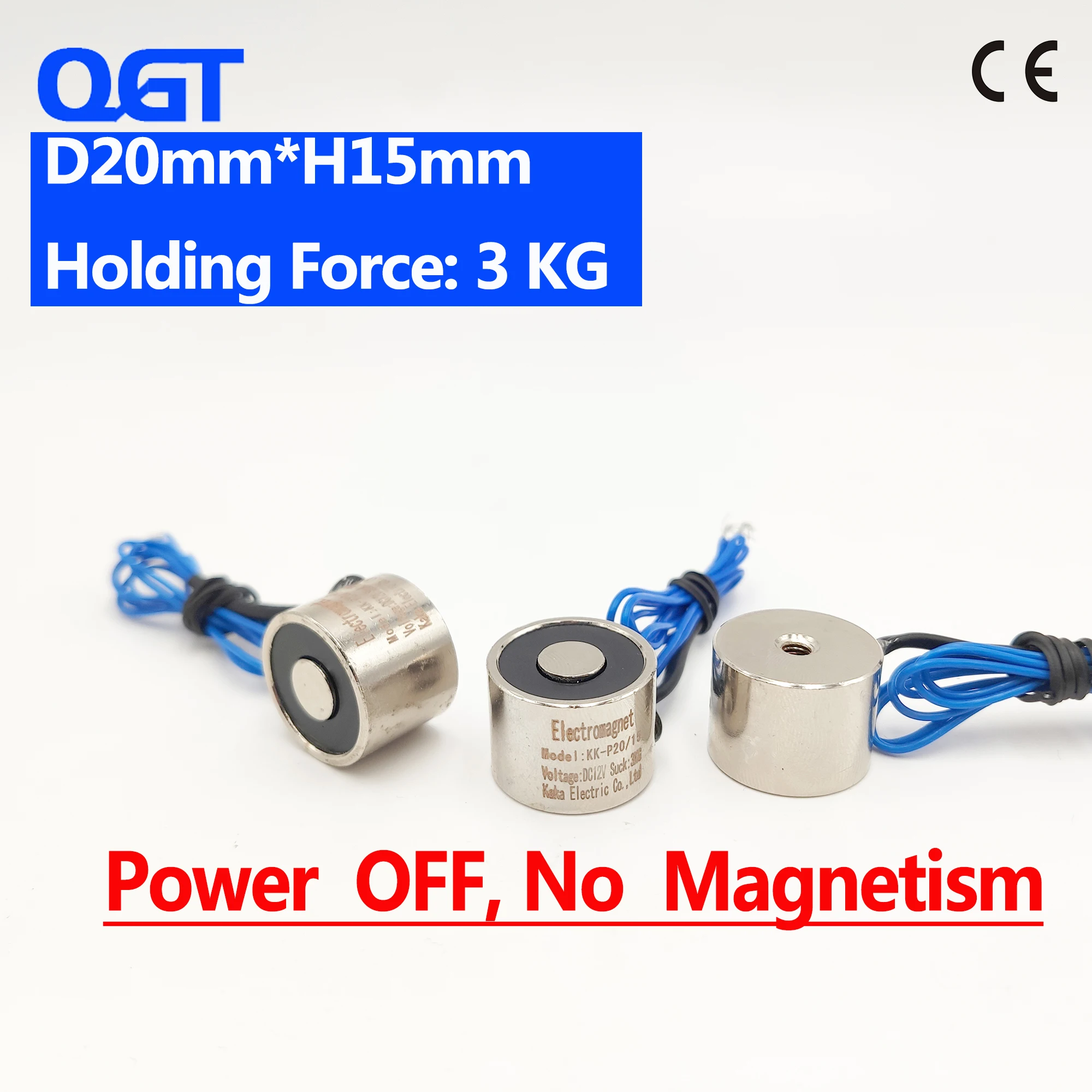 QGT20/15 DC Электромагнит цилиндрические магниты на заказ Электрический магнит соска 3 кг магнит сильный электромагнитный