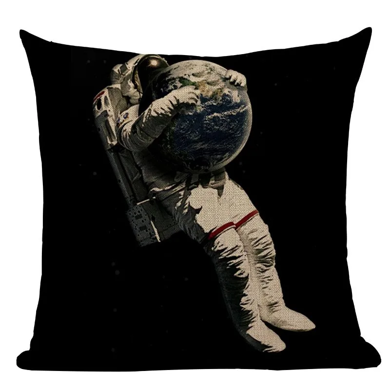 Наволочка для подушки с принтом космонавта, наволочки из хлопка и льна, декоративные подушки для дивана, кресла, декоративные подушки для вечеринки на день рождения - Цвет: Color 10
