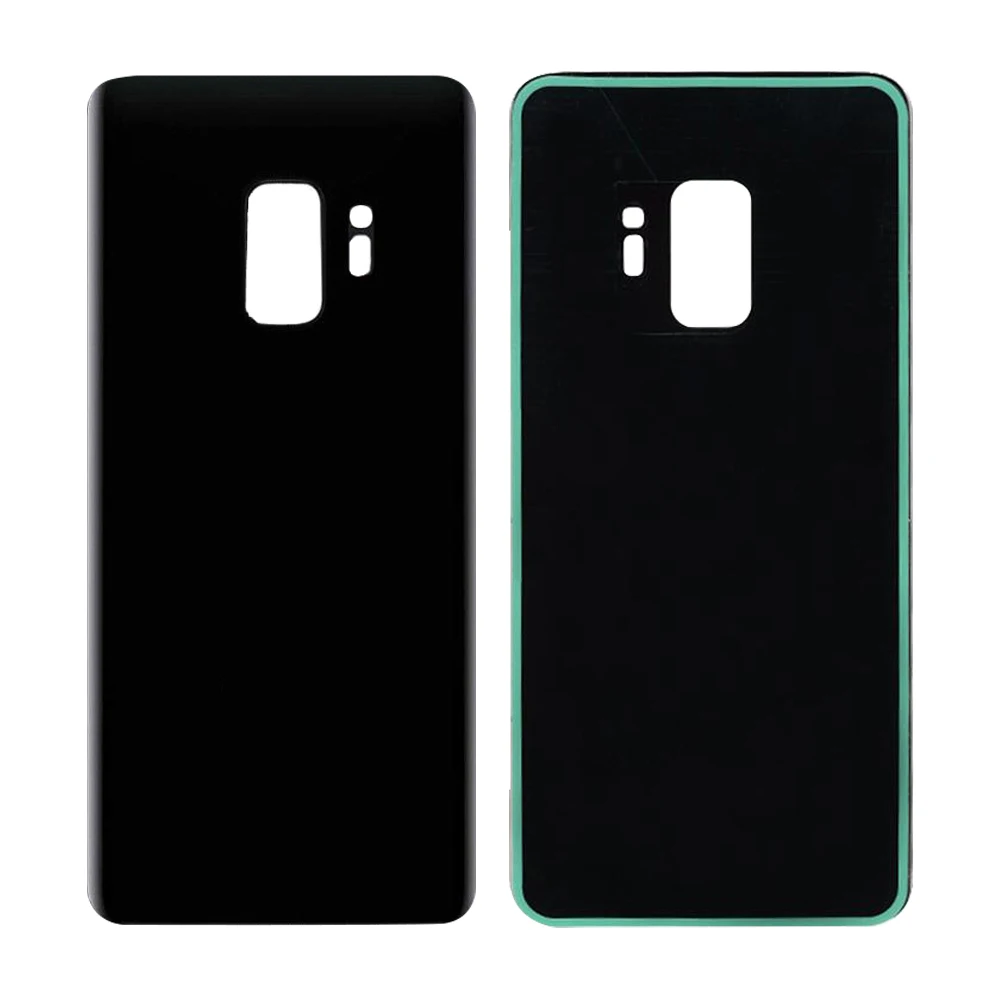 Задняя крышка батарейного отсека для samsung Galaxy S9 G960-серебристый/синий/золотой/черный/фиолетовый - Цвет: Black
