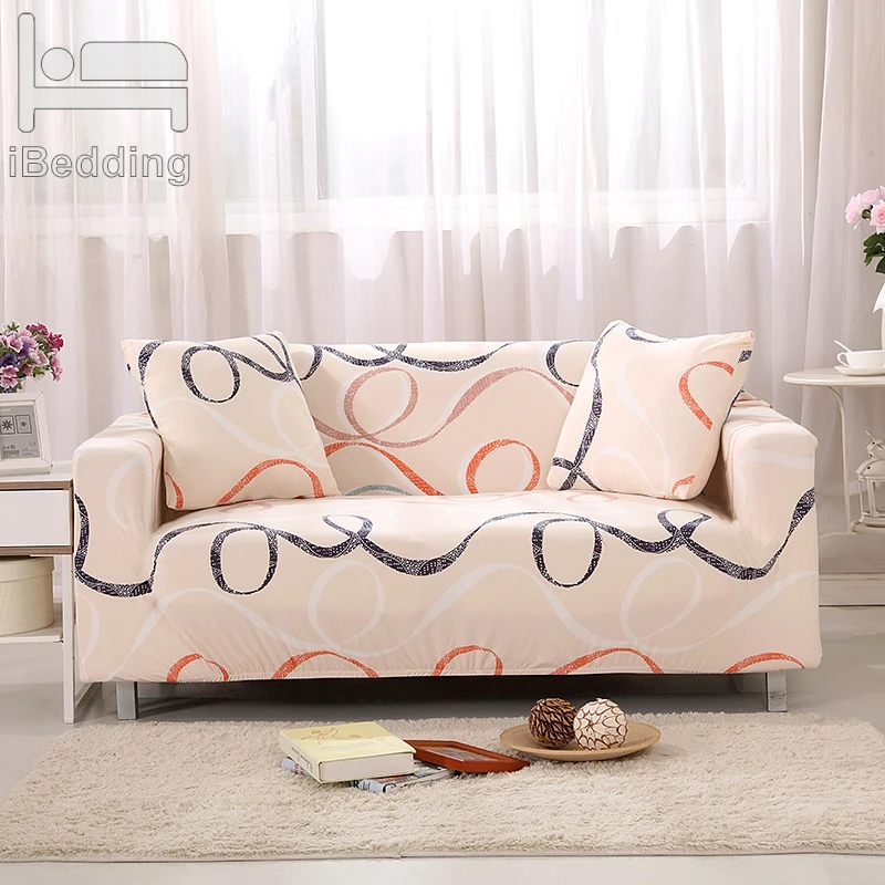 

Winding Lines Stretch Elastic Sofa Protector Cover for Sofa Slipcovers Sectional L Shape Sofacover 1/2/3/4 Seater