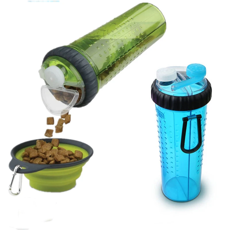 

Pet portable bowl Silicone Collapsible Travel Bowl Dish Outdoor Bottle Dispenser Travel Bowl Dog Water Bowls Snack pack Set