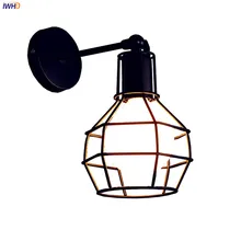 IWHD Iron Metal Industrial Wall Light Fixtures Home Lighting Loft Style Edison Vintage Wall Lamp Sconce Luminaire Lampara Pared iwhd vintage glass lampara pared creativeretro iron loft wall lamp black bedroom lighting stairs beside reading light fixture
