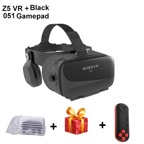 Bobovr Z5 3D VR Очки виртуальной реальности очки погружения Android 120 FOV Google Cardboard шлем для 4-6,2 'смартфон - Цвет: Black 051 Gamepad