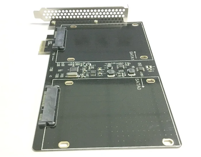  DEBROGLIE DB-23561 DUAL SSD SATAIII pci-e X1 Erweiterungskarte für PC/Server mit M3 Screw-8pcs Unte