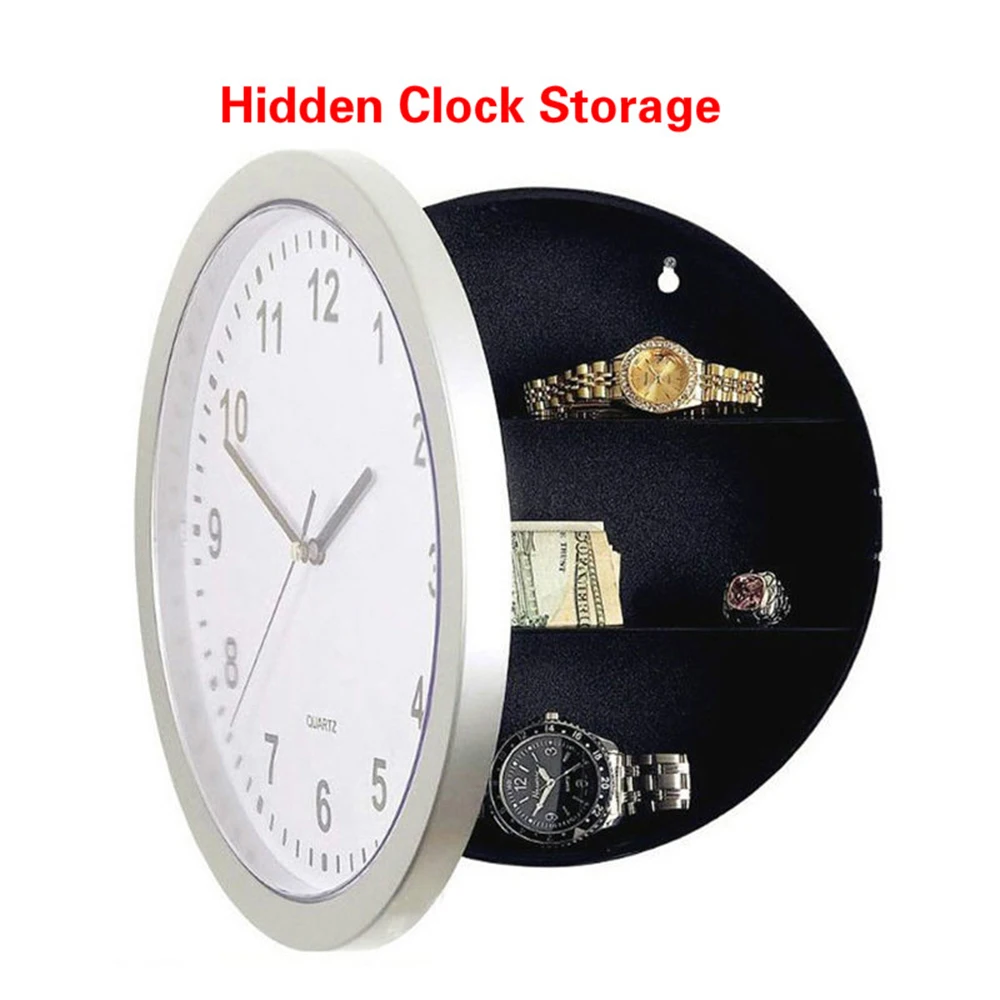

Creative Hidden Secret Storage Wall Clock Home Modern Decor Office Safe Money Stash Jewellery Stuff Container Clock