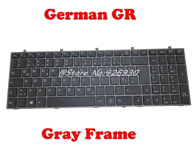 Клавиатура для CLEVO W350ETQ W350SKQ W350SSQ W355STQ W370ET W370SK W370SSQ W370ST Германия GR нордическая NE