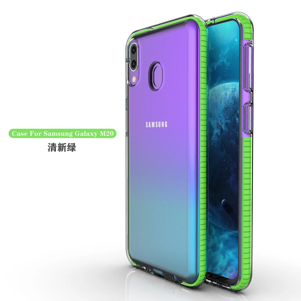 

For Samsung Galaxy A30 A50 A40 A70 A10 A20 Case Soft TPU+TPE Transparent Double Protection Back Cover Case for samsung m10 m20