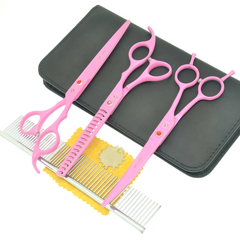 Meisha 7.0" Pet Cutting Scissors 18 Teeth 40 Cute Rate Cat Thinning Shears 440c Japanese Steel