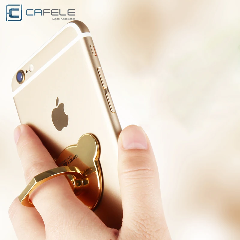 Cafele Finger Ring Phone Holder for iphone7 Samsung S8 Huawei Xiaomi Metal Mini Cute Bear Holder Stand for Smart Phones Cafele Finger Ring Phone Holder for iphone7 Samsung S8 Huawei Xiaomi Metal Mini Cute Bear Holder Stand for Smart Phones