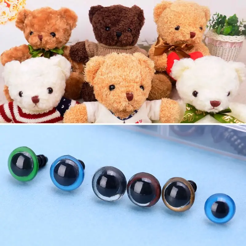 

150Pcs 6mm/8mm/9mm/10mm/12mm DIY Doll Puppet Plastic Eyes Safety Washers Pads For Handmade Teddy Bear Craft Children Kids Toy