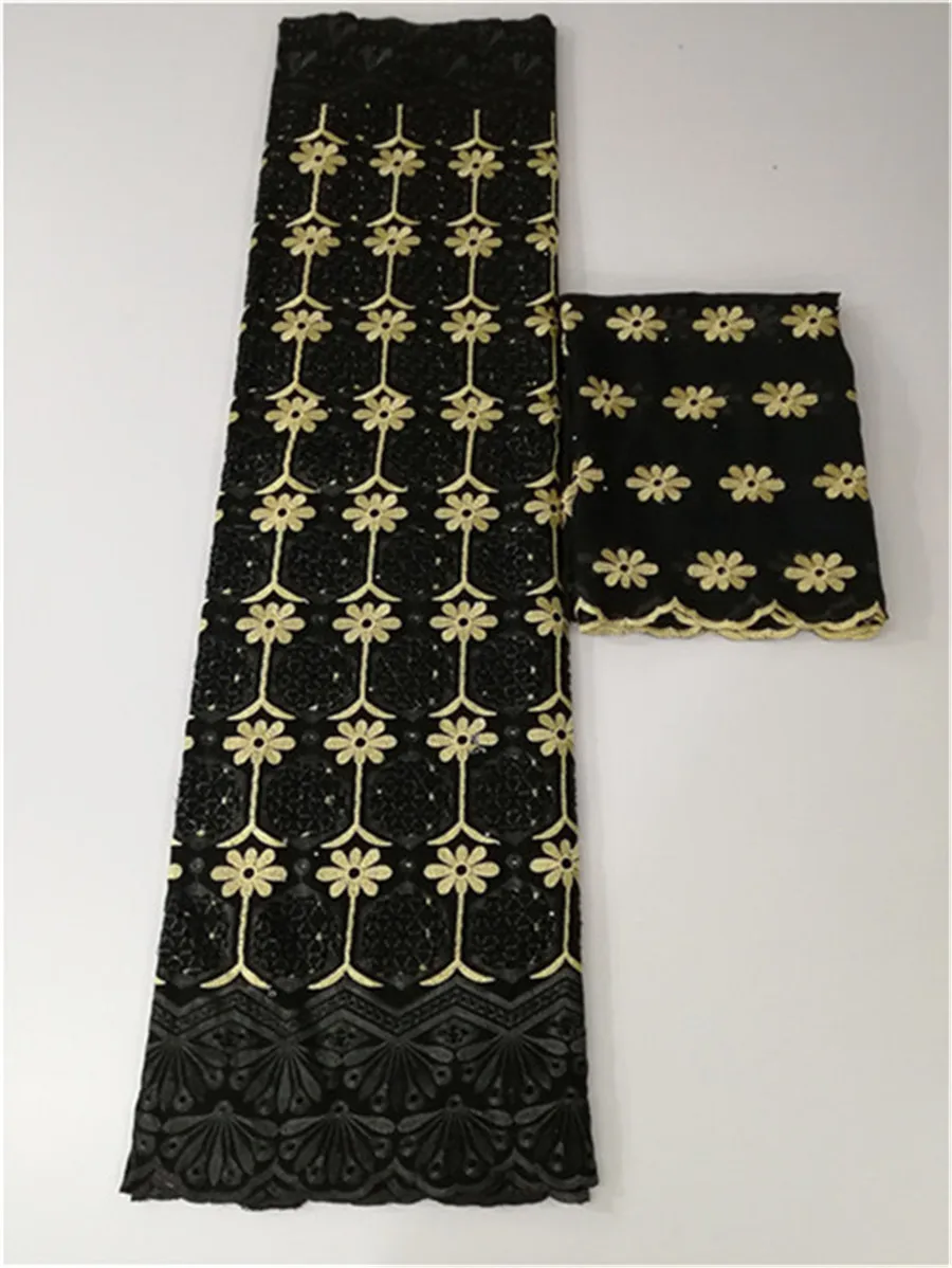 Швейцарская вуаль кружева в швейцарском черном Африканское парчовое полотно с камнями оптом хлопок сухие кружева farics 5+ 2 ярдов/партия