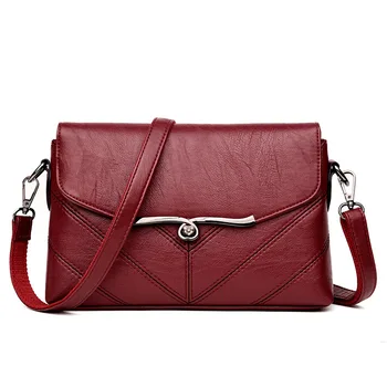 

Chu JJ Fashion Thread Women Messenger Bag Flap Women Bags Women's Genuine Leather Handbags All-match Patchwork Ladies Bags