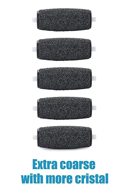 

5 Extra Coarse Replacement Roller Refill Heads for Pedi Perfect Electronic Foot File with Diamond Crystals
