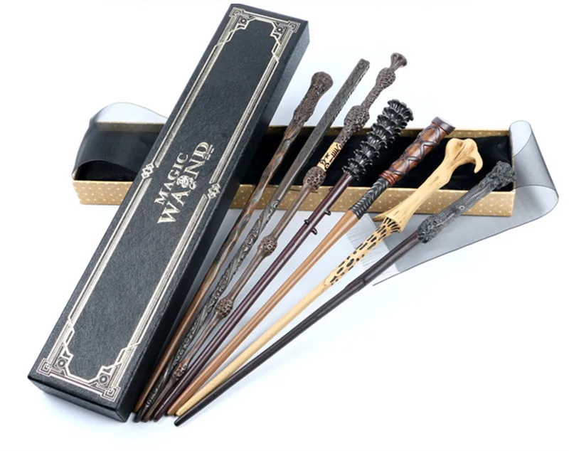

2019 New Iron Core Harri Potter Magic Wand Stick Hermione Granger Ron Moody Lupin Neville Twins Fred George