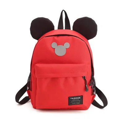 HJKL, детский школьный рюкзак, женский рюкзак для путешествий с ушками Микки Мауса, брезентовый Рюкзак для девочек, школьная сумка черного цвета для подростков - Цвет: S